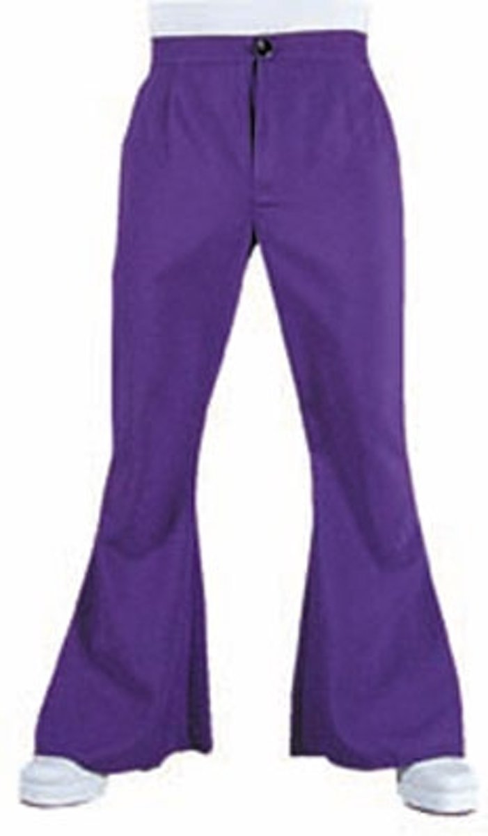 Jaren 80 & 90 Kostuum | Barry White Soul Broek Wijde Pijpen Blauw Man | Medium | Carnaval kostuum | Verkleedkleding